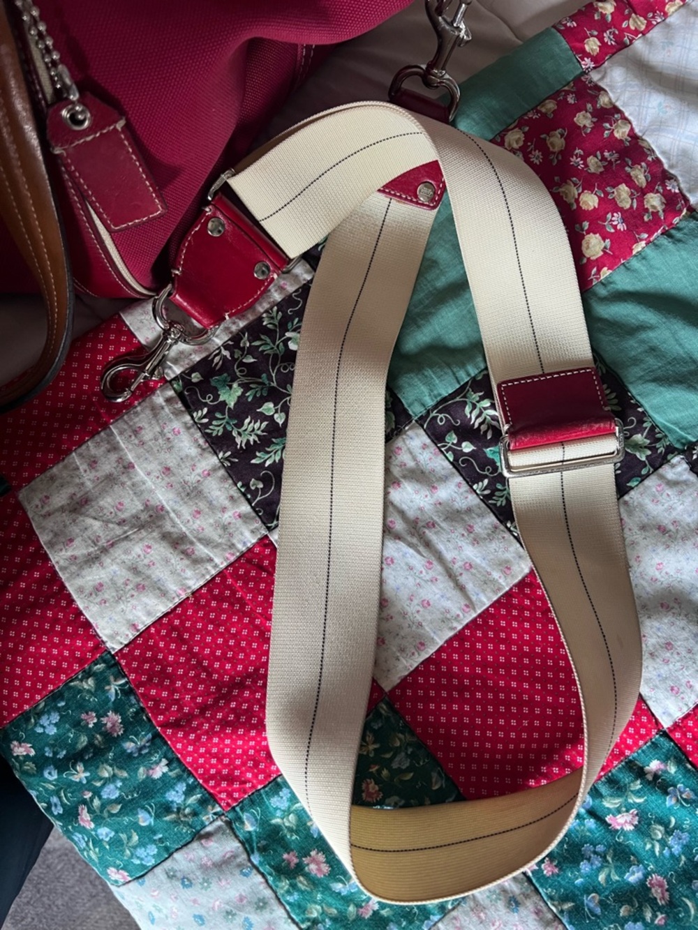 MAKE AN OFFER COACH Heritage Hampton Transatlantic Weekender Canvas Leather Tote - Picture 3 of 10